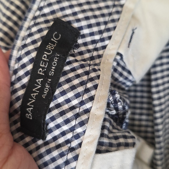 ☆Banana Republic Blue and White Checkered Men Shorts☆ - Picture 3 of 3